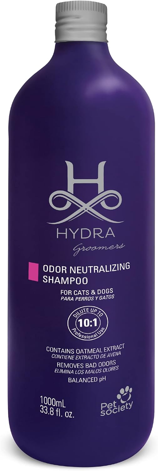 Hydra Professional Odor Neutralizing Shampoo for Dogs and Cats, Pet Shampoo for Removing Odor, Suitable for All Breeds and Hair Types