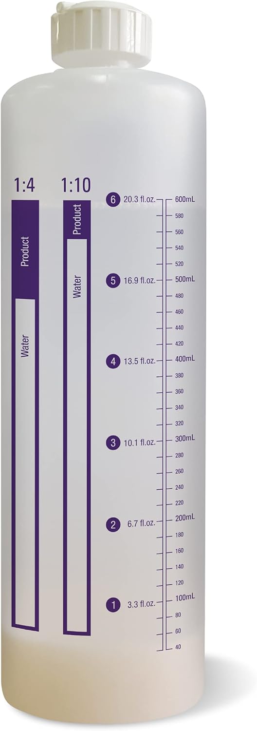 Hydra Dilution Bottle for Professional Groomers, Mixing Bottle for Dog Grooming Shampoo and Conditioner, 20.3 Fluid Ounces