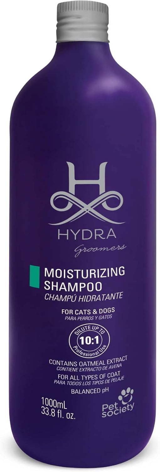 Hydra Professional Moisturizing Dog Shampoo, Oatmeal Bath for Dogs and Cats, Pet Wash for All Breeds and Coat Types, Promotes Healthy Skin and Coats