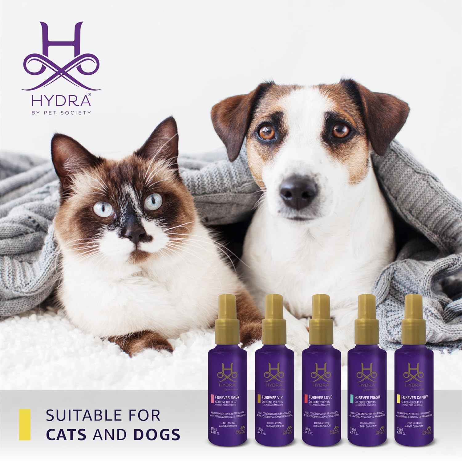 Hydra Forever Candy Pet Cologne, Finishing Cologne for Dogs and Cats, Grooming Spray, 4.4 Ounces